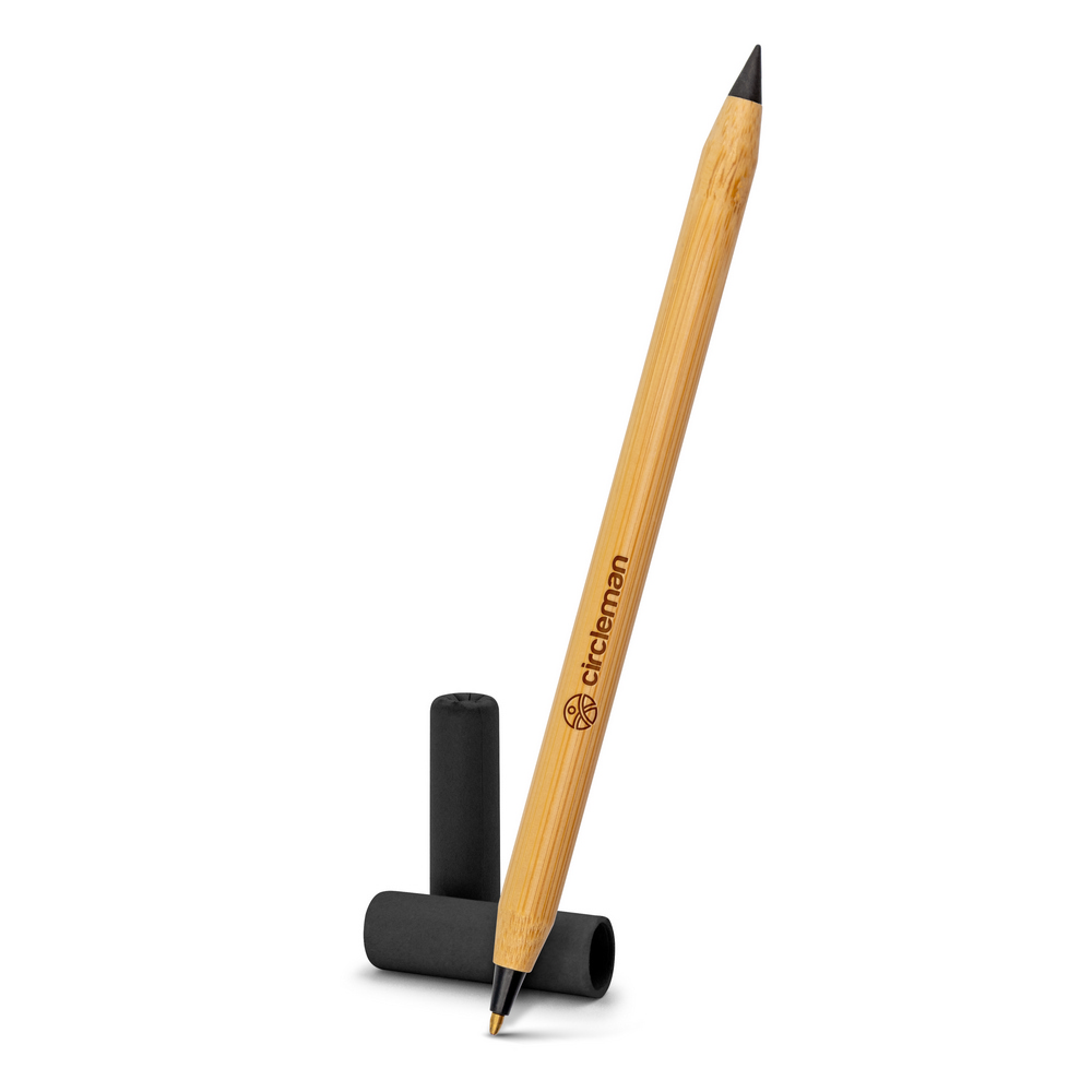 Stylo bille en bambou 2 en 1 crayon 